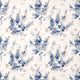 Curios Delphiniums Indigo Fabric by Sanderson