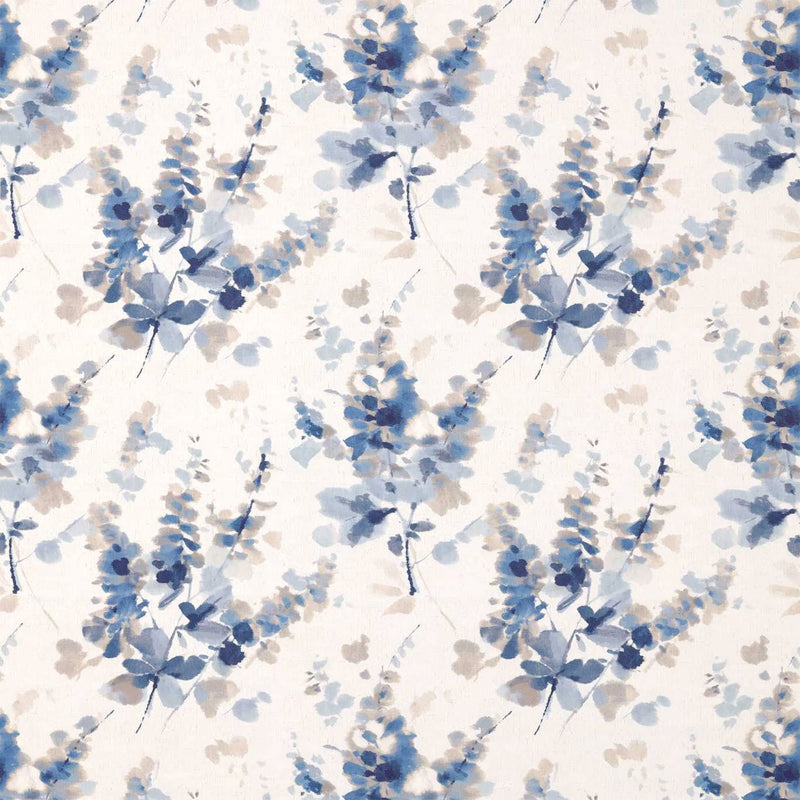 DWAP226288 Curios Delphiniums Indigo Fabric by Sanderson