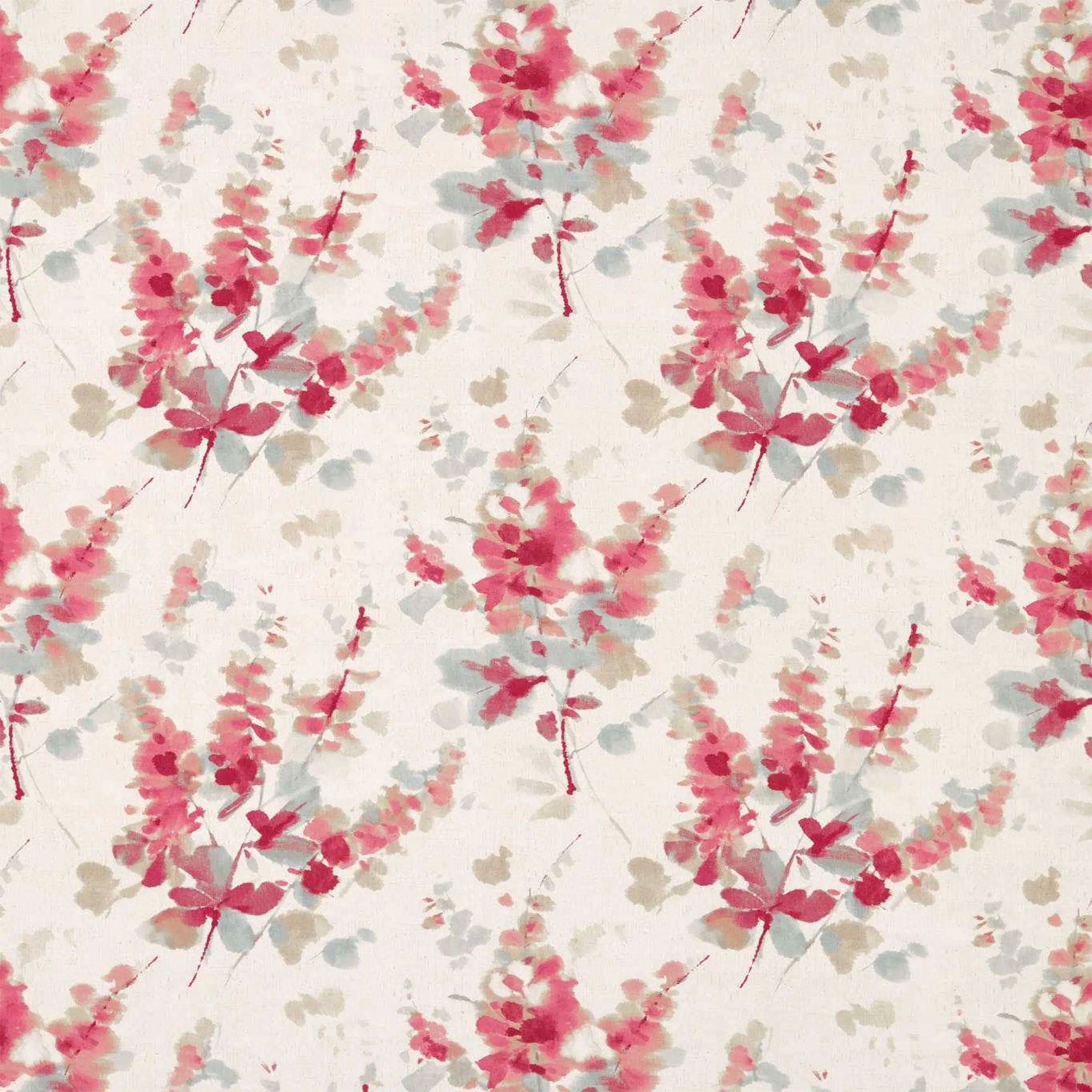 DWAP226290 Curios Delphiniums Coral Fabric by Sanderson