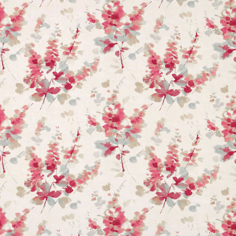 DWAP226290 Curios Delphiniums Coral Fabric by Sanderson