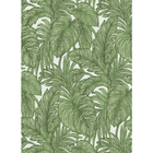5410-07 Botanical Hacienda Leaf Green Wallpaper By Erismann