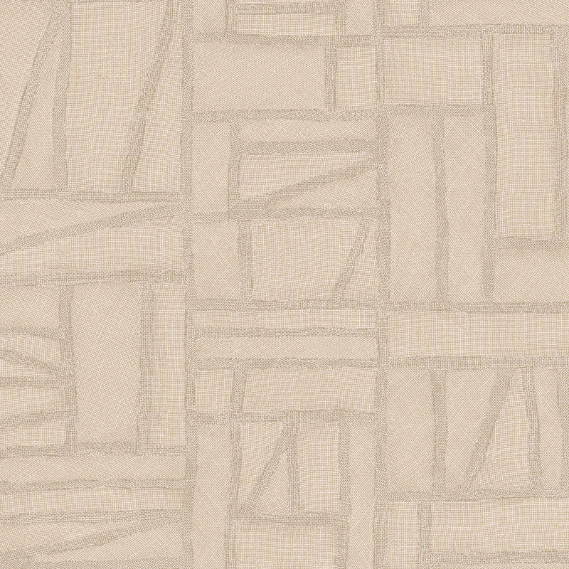 57541 Bojagi Essentials Costura Sand Wallpaper By Arte