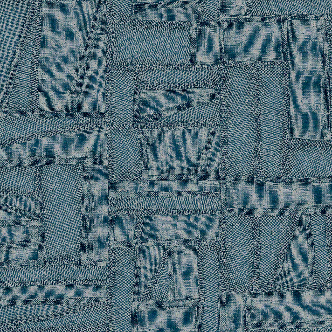 57543 Bojagi Essentials Costura Deep Indigo Wallpaper By Arte