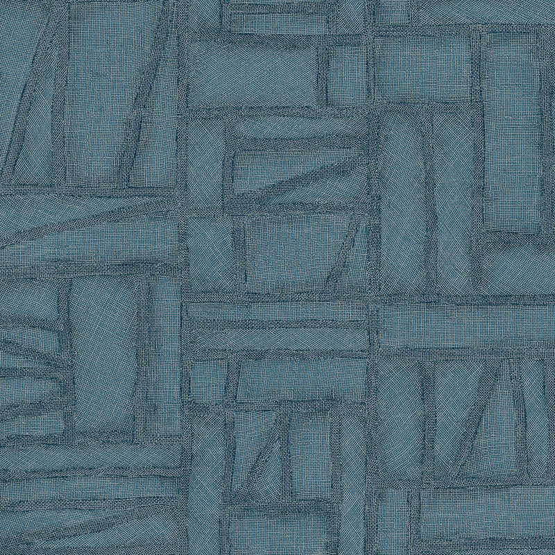 57543 Bojagi Essentials Costura Deep Indigo Wallpaper By Arte