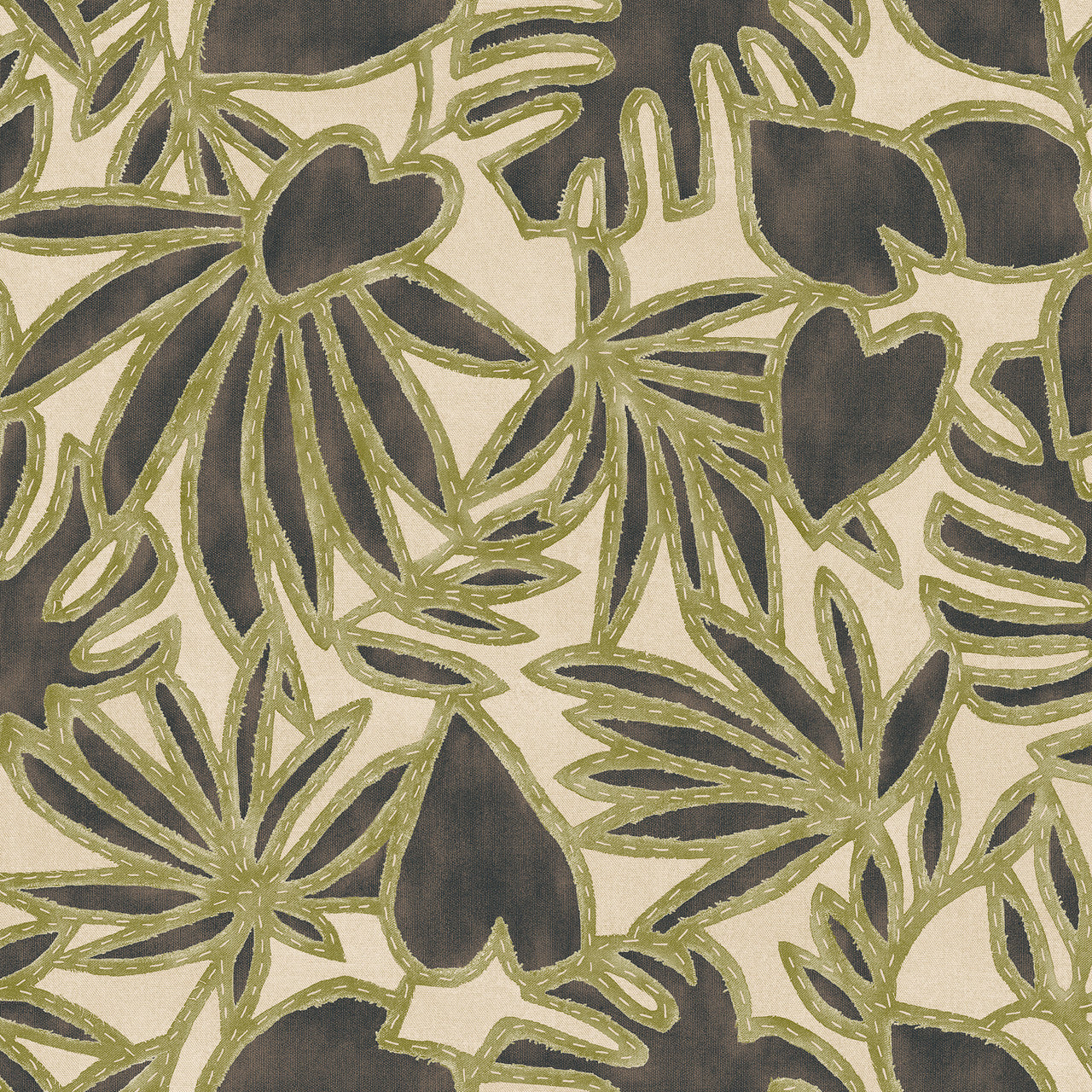 57584 Botanis Essentials Costura Moss Vanilla Wallpaper By Arte