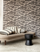 57560 Gabarit Essentials Costura Charcoal Linen Wallpaper By Arte