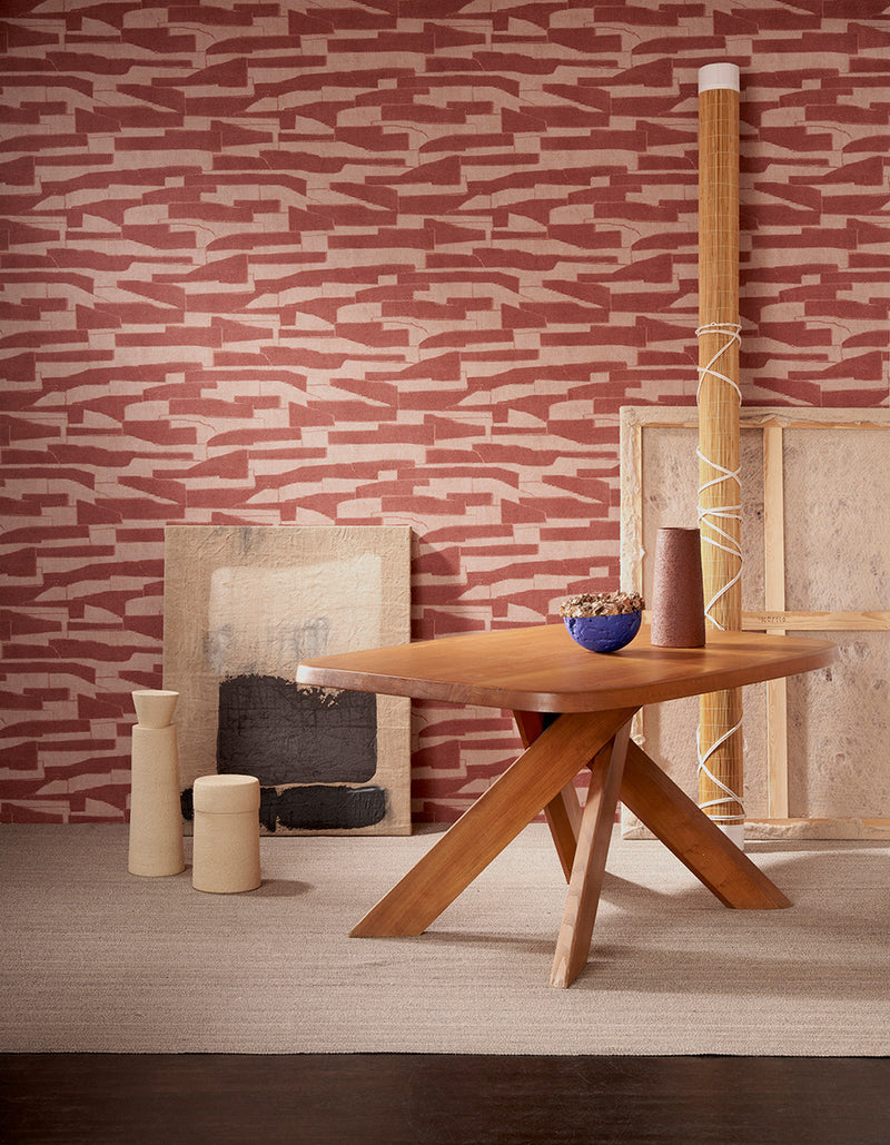 57563 Gabarit Essentials Costura Pimento Blush Wallpaper By Arte