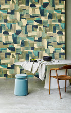 57600 Urban Essentials Costura Turquoise Wallpaper By Arte