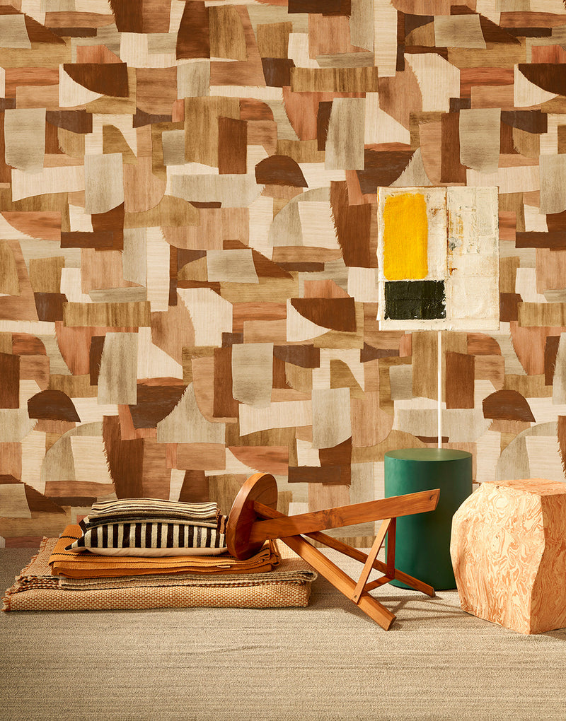 57601 Urban Essentials Costura Ochre Wallpaper By Arte