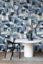 57604 Urban Essentials Costura Cobalt Wallpaper By Arte