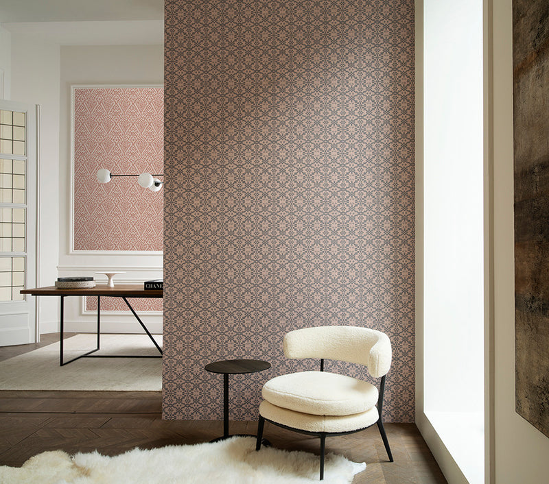 60544 Le Prestige Essentials L'Invité Touch of Blush Wallpaper By Arte