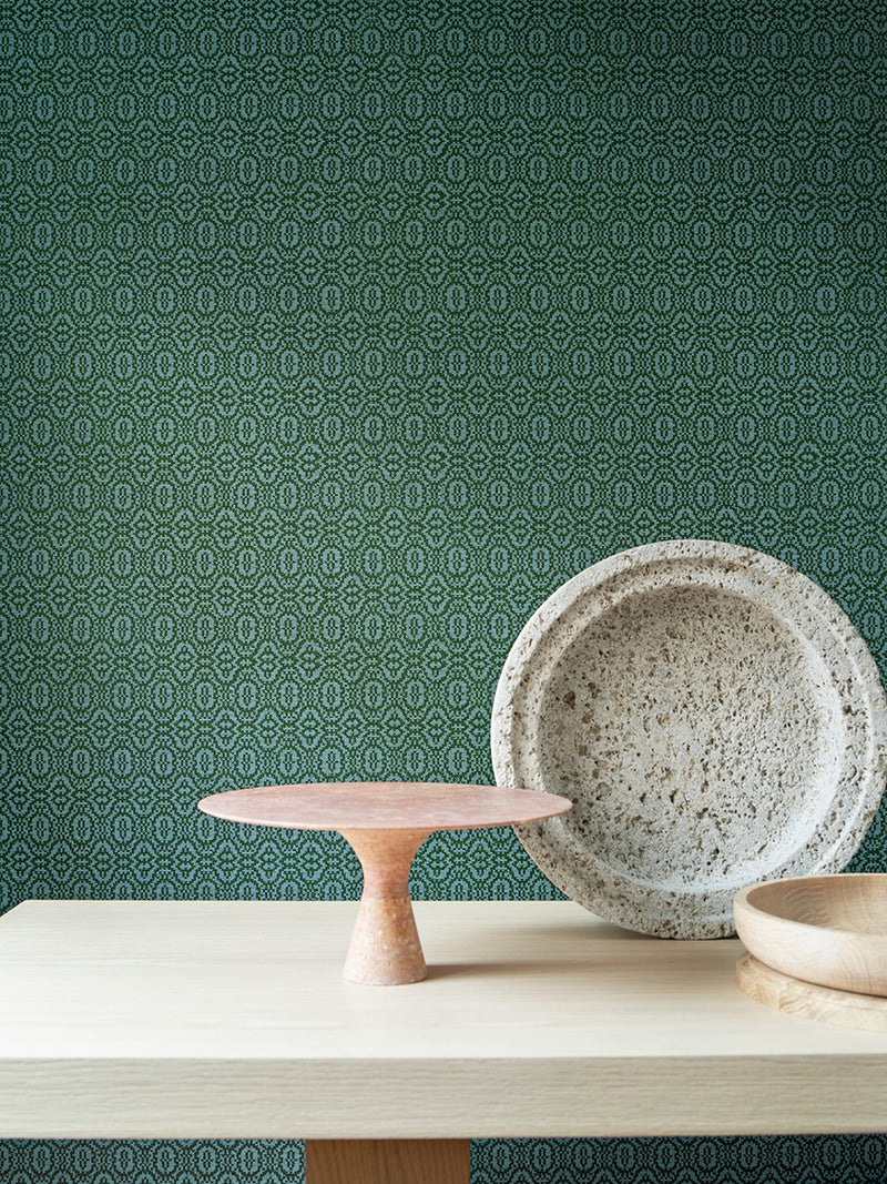 60551 L'Extasee Essentials L'Invité Emerald Wallpaper By Arte