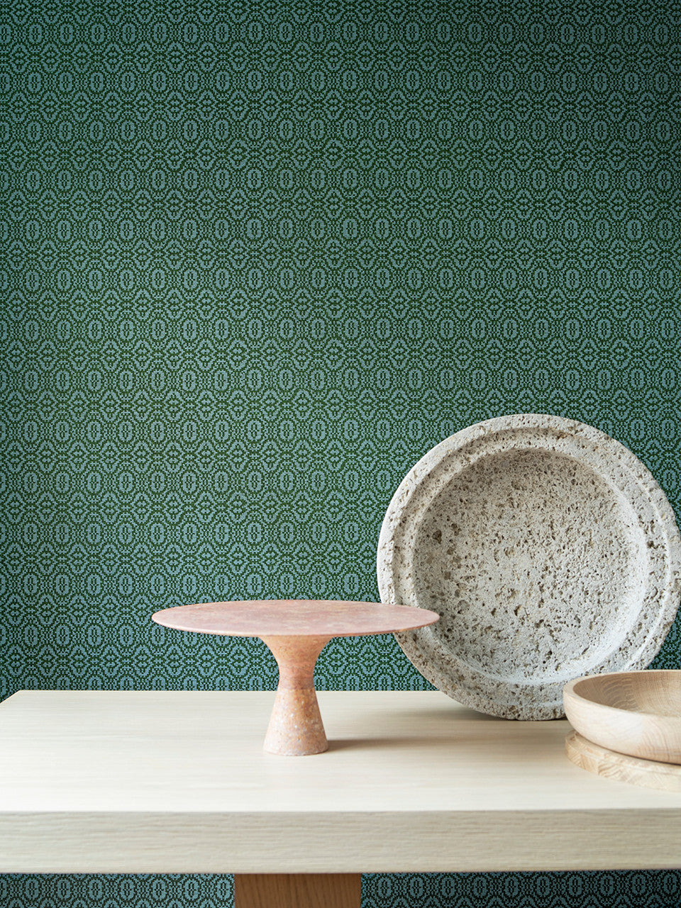 60551 L'Extasee Essentials L'Invité Emerald Wallpaper By Arte