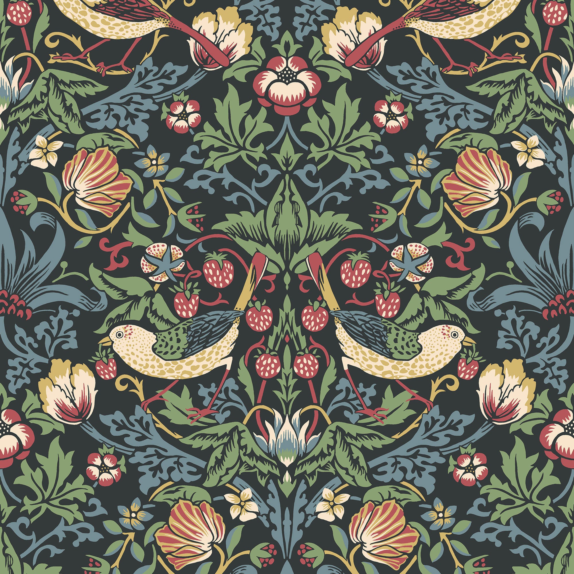 ET11210 Fragaria Garden Arts and Crafts Wallpaper By Galerie