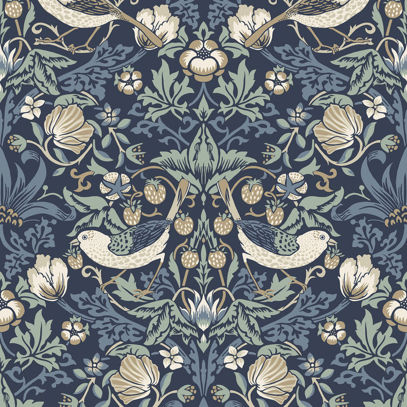 ET11212 Fragaria Garden Arts and Crafts Wallpaper By Galerie