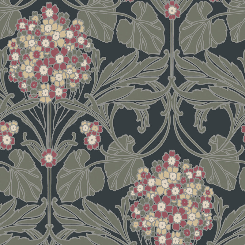 ET12110 Floral Hydrangea Arts and Crafts Wallpaper By Galerie