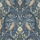 Bird Scroll Arts and Crafts Wallpaper By Galerie