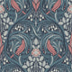Bird Scroll Arts and Crafts Wallpaper By Galerie