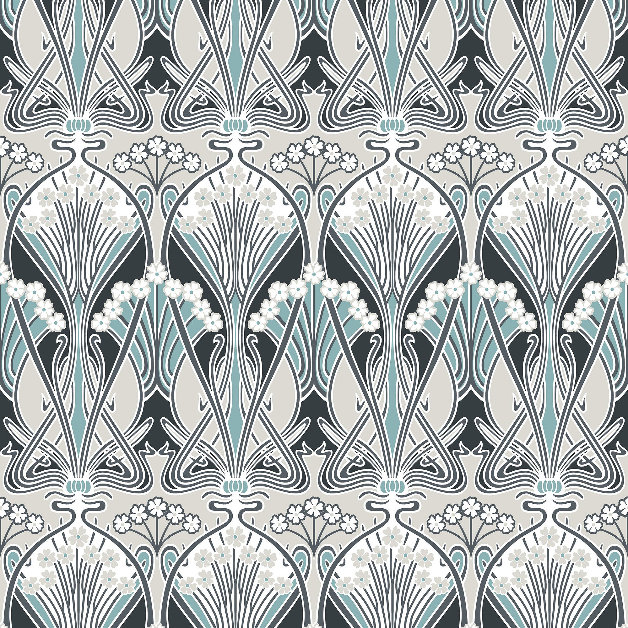 ET12404 Dragonfly Damask Arts and Crafts Wallpaper By Galerie