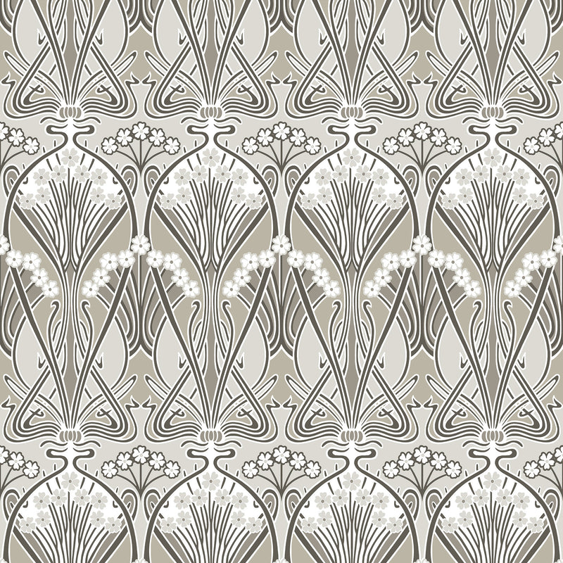 ET12416 Dragonfly Damask Arts and Crafts Wallpaper By Galerie