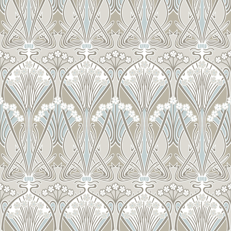ET12424 Dragonfly Damask Arts and Crafts Wallpaper By Galerie