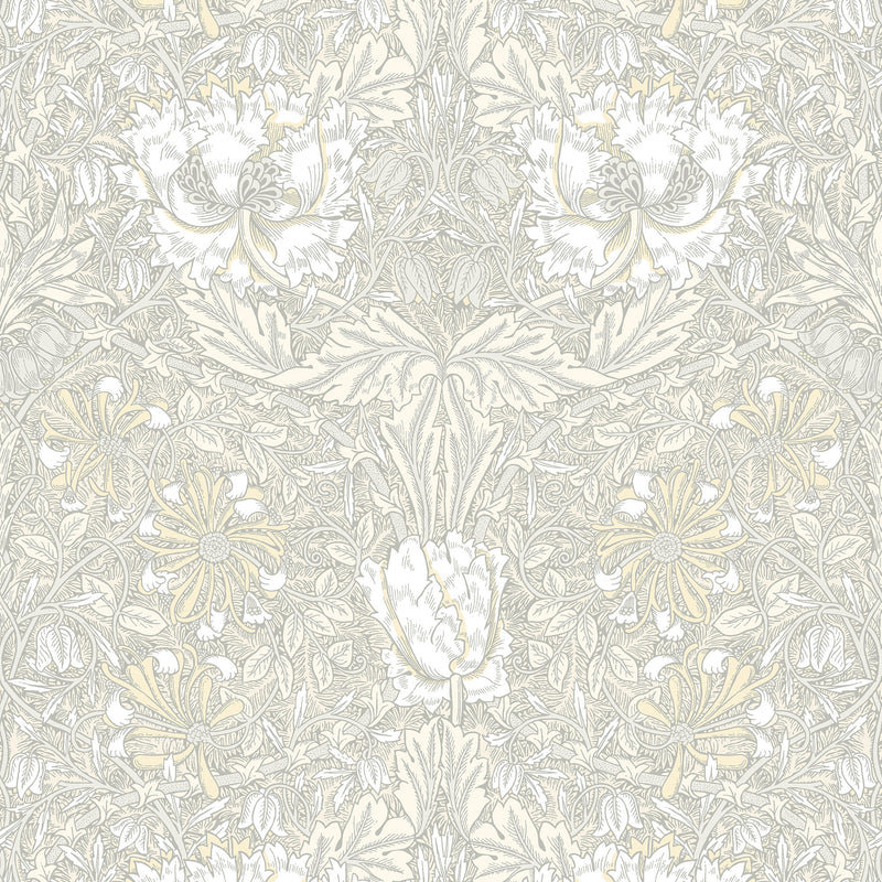 ET12605 Ogee Flora Arts and Crafts Wallpaper By Galerie