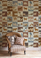 Farm Friends Document Patchwork Wallpaper by Lewis & Wood