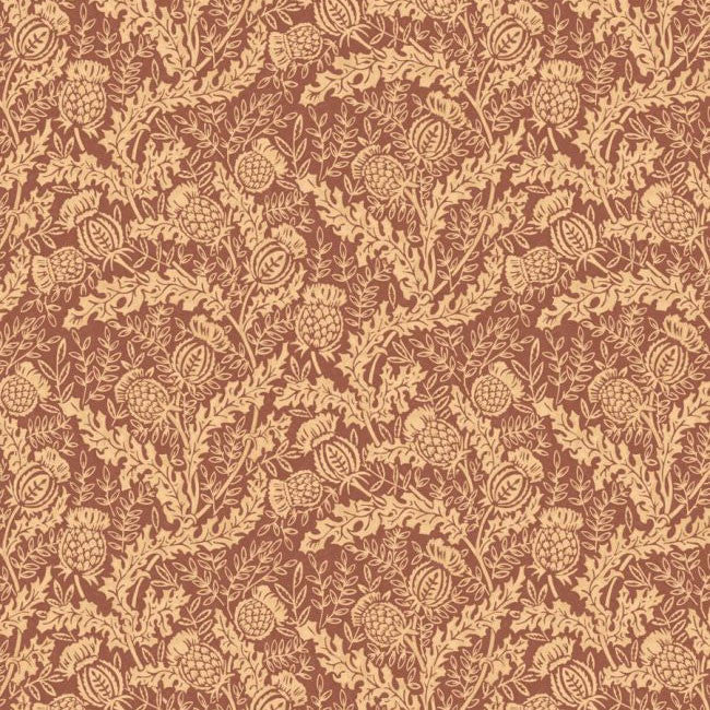 FG108/H113 Mulberry Thistle Print Club Plum Wallpaper by Mulberry Home