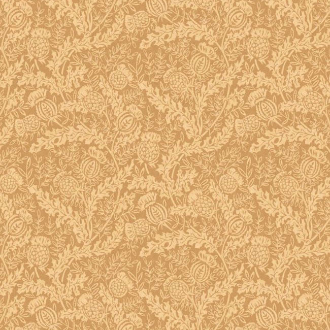 FG108/T128 Mulberry Thistle Print Club Ochre Wallpaper by Mulberry Home
