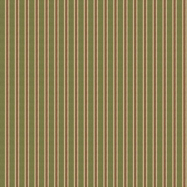 FG109/S101 Somerton Stripe Print Club Green Wallpaper by Mulberry Home