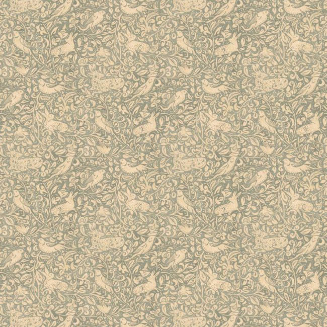 FG110/R41 Hedgerow Print Club Soft Teal Wallpaper by Mulberry Home