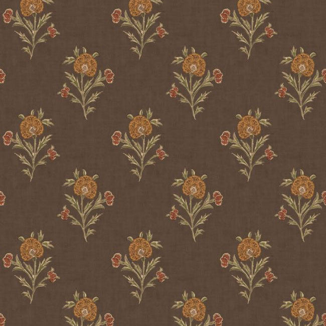 FG111/K74 Somerton Print Club Espresso Wallpaper by Mulberry Home