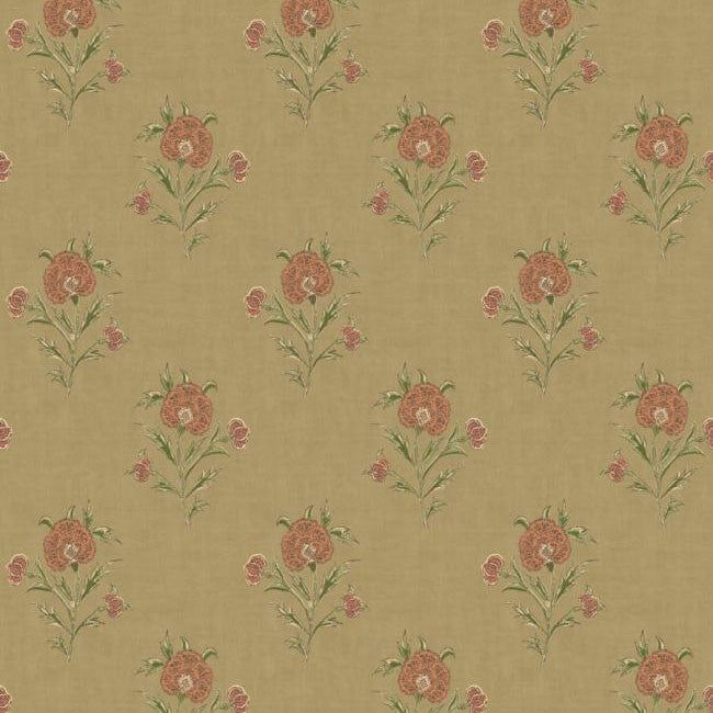 FG111/R107 Somerton Print Club Moss Wallpaper by Mulberry Home