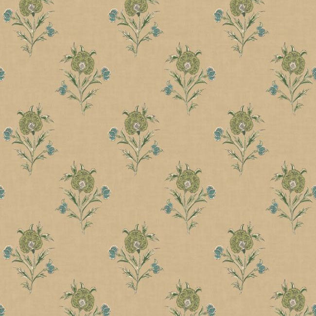 FG111/S16 Somerton Print Club Emerald Wallpaper by Mulberry Home
