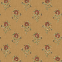 FG111/T128 Somerton Print Club Ochre Wallpaper by Mulberry Home