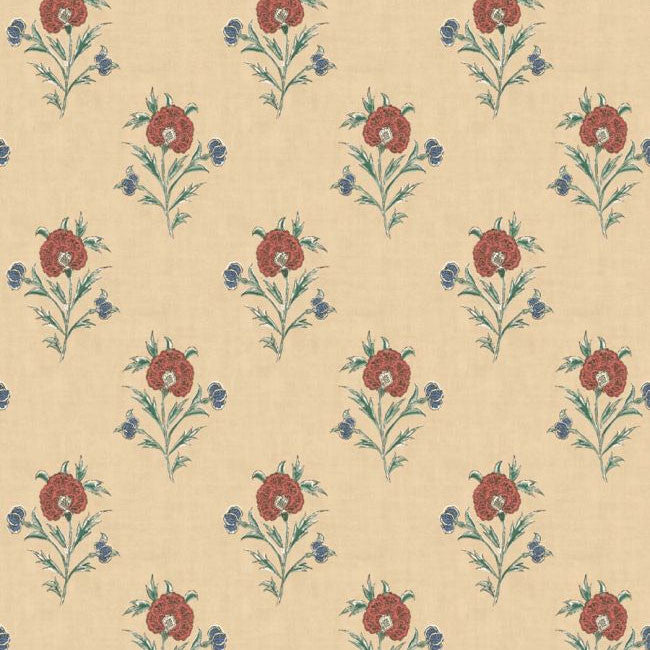 FG111/V117 Somerton Print Club Red and Green Wallpaper by Mulberry Home