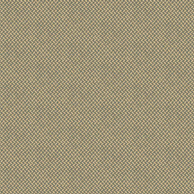 FG112/R11 Basketweave Print Club Teal Wallpaper by Mulberry Home