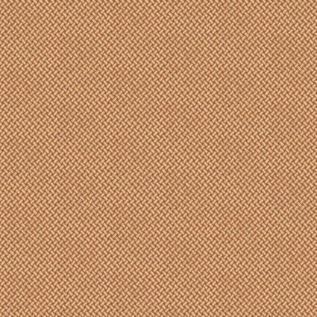 FG112/V55 Basketweave Print Club Russet Wallpaper by Mulberry Home