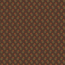 FG113/K74 Mulberry Sprig Print Club Espresso Wallpaper by Mulberry Home