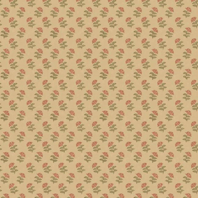 FG113/R107 Mulberry Sprig Print Club Moss Wallpaper by Mulberry Home