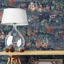 BMCF003/05A Fiesta Coral Midnight Wallpaper by Brand McKenzie