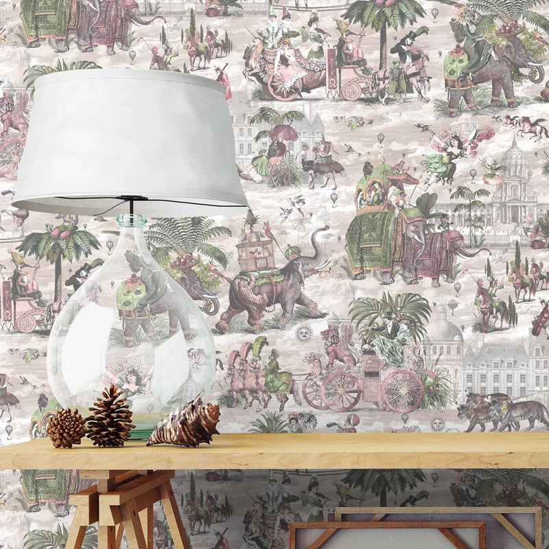 BMCF003/05C Fiesta Rose Forest Wallpaper by Brand McKenzie
