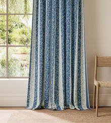 NPOF134845 Flo Stripe Denim Pomona Fabric by Scion