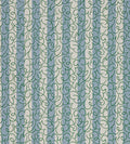 Flo Stripe Mist / Jade Pomona Fabric by Scion