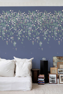 FL04 Florella Dark Blue Les Vangardes Mural by Tres Tintas