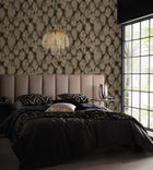 W0206/01 Folius Charcoal Gilver Expressions Wallpaper by Clarke & Clarke