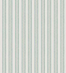 NPOF121374 Fondant Stripe Kelly Green / Cornflower Pomona Fabric by Scion