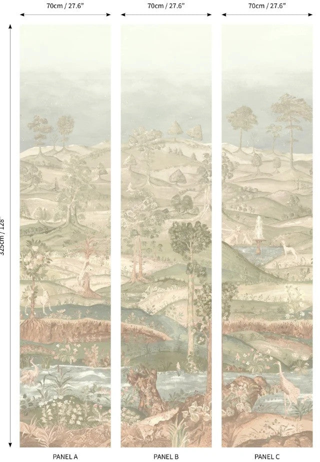 BW45150.3 Royal Park Panel Antique Royal Court Wallpaper by GP&J Baker