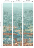 BW45150.2 Royal Park Panel Teal Royal Court Wallpaper by GP&J Baker