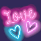 Neon Love Mural Pink Kids and Teens Mural by Galerie
